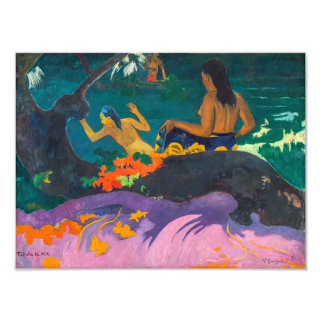 Foto À Beira-Mar | Paul Gauguin | (Frente)