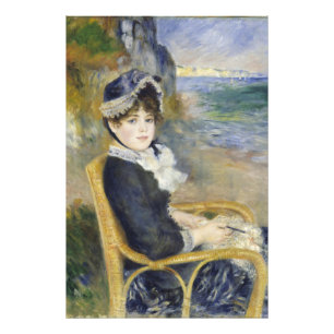 Foto À Beira-Mar, Retrato de Pintura a Óleo, Renoir