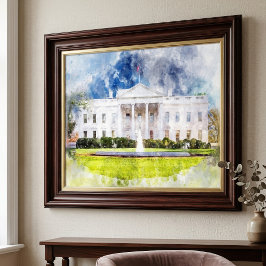 Foto A Casa Branca em Washington DC Aquarela