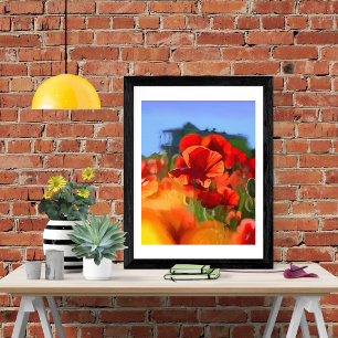 Foto A casa do papoula - pintura a óleo