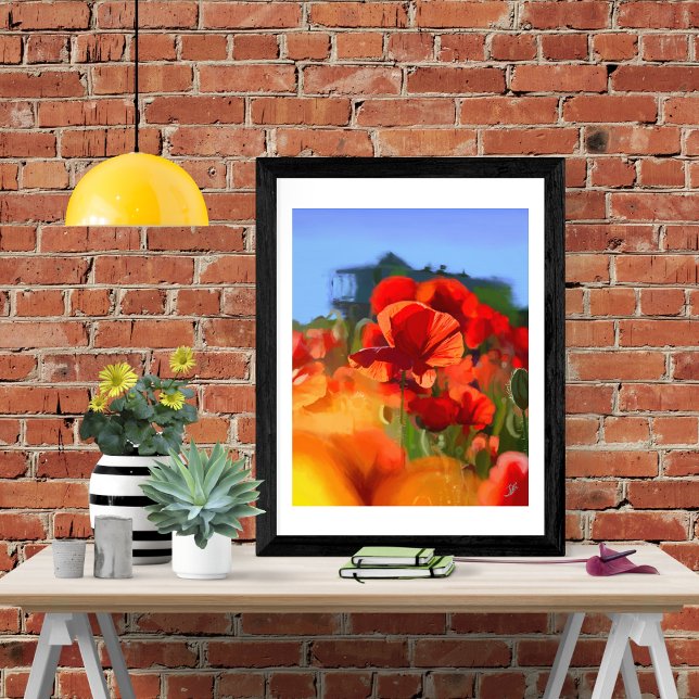 Foto A casa do papoula - pintura a óleo (Criador carregado)