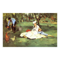 A família Monet no seu jardim Edouard Manet