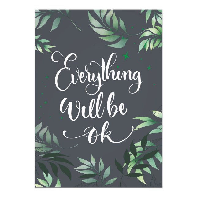 Foto A Felicidade Cita Que Tudo Ficará Bem (Frente)