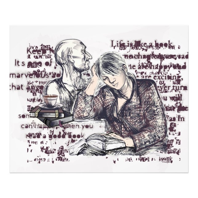 Foto A garota lendo um livro (Frente)