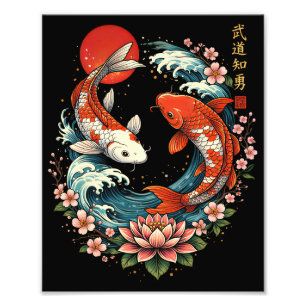 Foto A Grande Onda Perto de Koi Fish