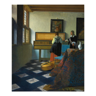 Foto A lição de música de Johannes Vermeer
