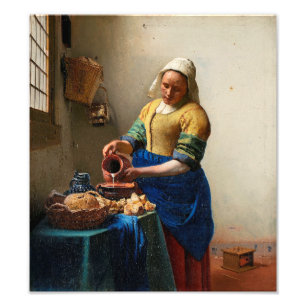 Foto A Milkmaid   Johannes Vermeer  