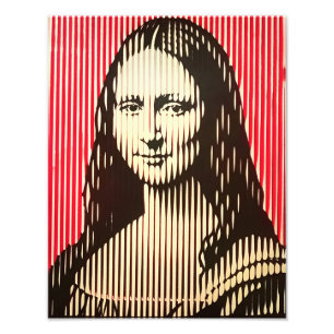 Foto A Mona Lisa no estilo de ilusão óptica BAUHAUS