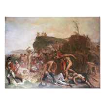A morte do capitão Cook 12 "x16" poster
