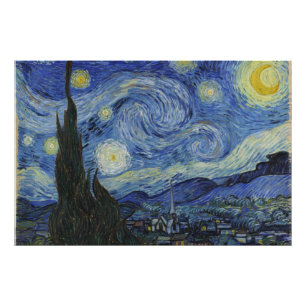 Foto A Noite Estrelada, pintura a óleo, Vincent Van Gog