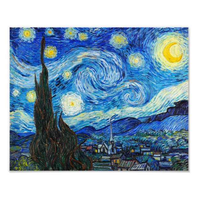 Foto A Noite Estrelada | Van Gogh | (Frente)