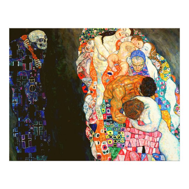 Foto A pintura da Morte e da Vida de Gustav Klimt. (Frente)