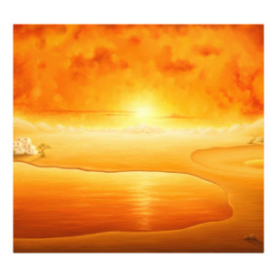 Foto A pintura do deserto do pôr do sol surrealista "Ch