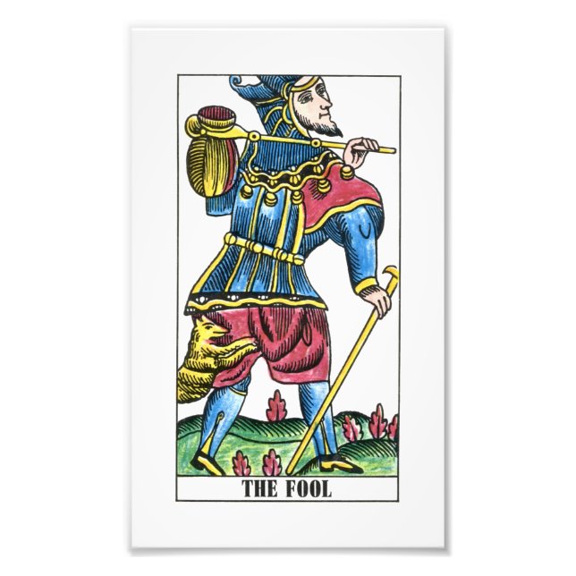 Foto A Placa de Tarot de Tolo ou Jester (Frente)