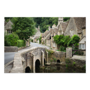 Foto A ponte em Castle Combe, impressão do Reino Unido