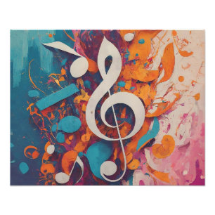 Foto A Pontuação Perfeita: Notas de Música e Limpeza Se