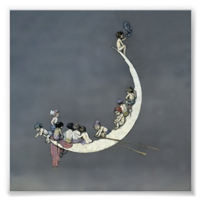 Foto “A Primeira Viagem da Lua” por W Heath Robinson (Frente)