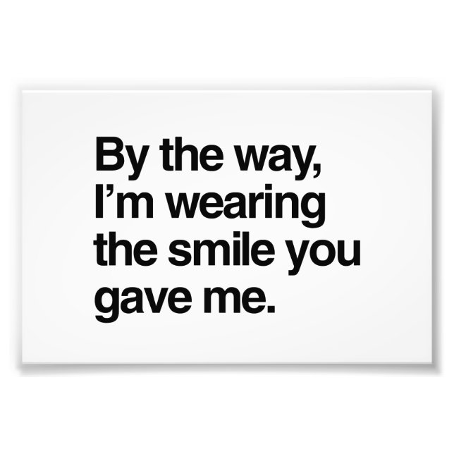 Foto A propósito, estou Vestindo o sorriso que você me  (Frente)