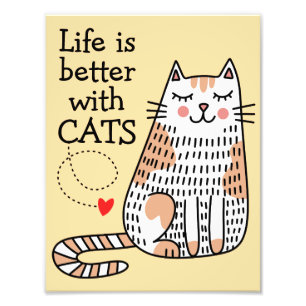 Foto A Vida É Melhor Com Gatos Doodle