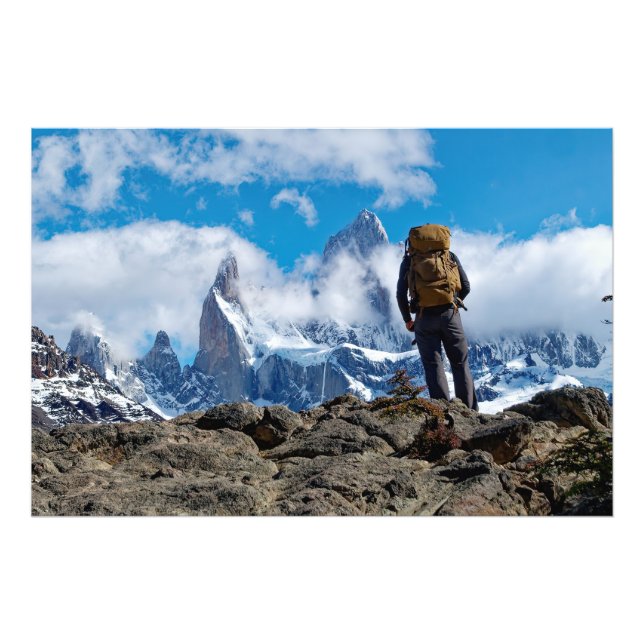 Foto A vista do Monte Fitzroy no mirante (Frente)