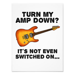 Foto Abaixe Meu Amp, Guitarista Elétrico Engraçado