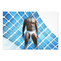 abdômen definido de homem musculoso da SlipperyJoe