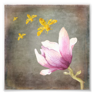 Foto Abelhas da flor & do ouro da aguarela