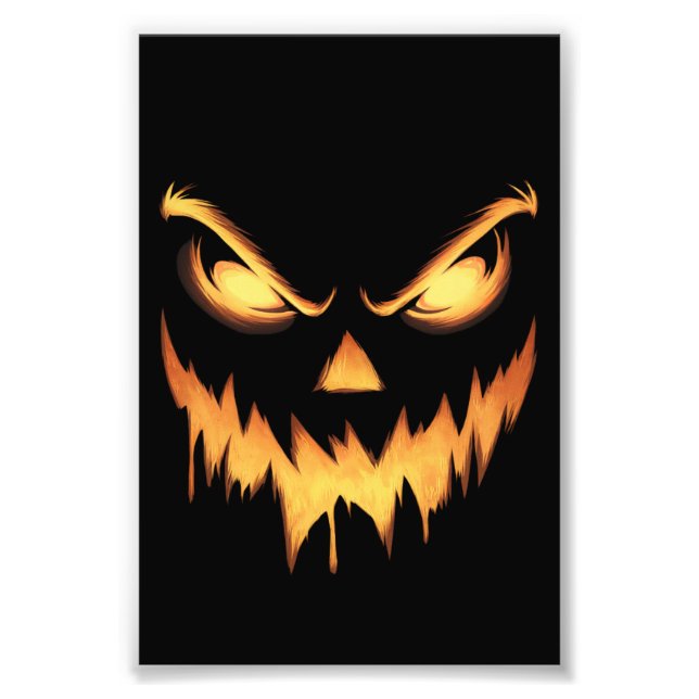 Foto Abóbora Assustadora Rosto de Jack O Lantern Hallow (Frente)