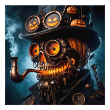 Abóbora de Halloween Steampunk Gótico