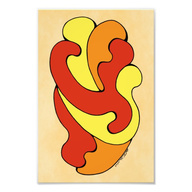 Foto Abraçando Curvas (Amarelo, Vermelho, Laranja) (Frente)