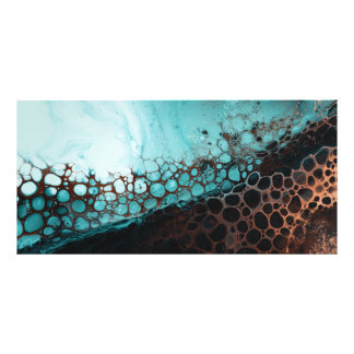 Foto Abstract Acryl Cells Art Cyan Copper