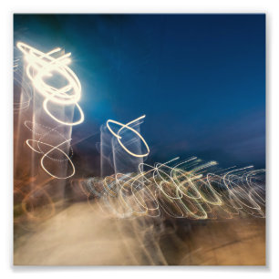 Foto Abstract Intentional Camera Movement Night Light T