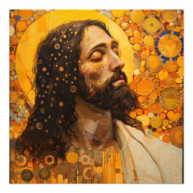 Foto Abstrato-Art cristo Ouro (Frente)