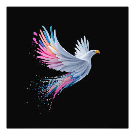 Foto Abstrato de Águia Colorida Design