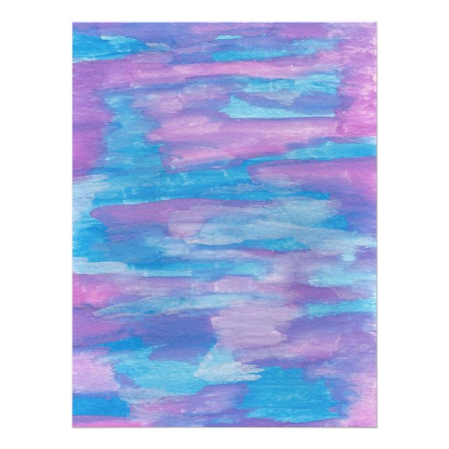 Foto Abstrato de arte azul e roxa (Frente)