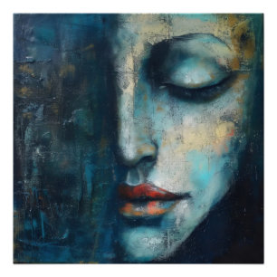 Foto Abstrato de Arte da Mulher Azul