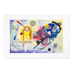 Foto Abstrato de Arte Moderna Kandinsky Amarelo Azul