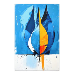 Foto Abstrato de Intrigue de Arte de Linha Cobalt