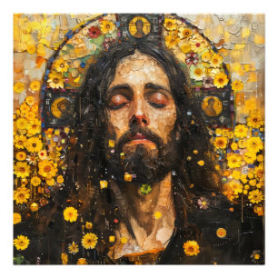 Foto Abstrato de Jesus e Flores
