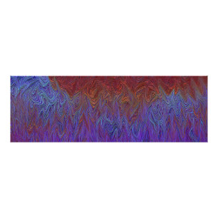 Foto abstrato de "Neural Firestorm" - Azul Vermelho
