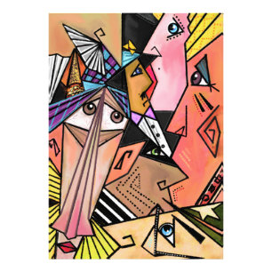 Foto Abstrato Faces - Moods - Pintura em Retrato Cubism