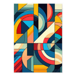 Foto Abstrato Geométrico - Composição da Grade de Cores