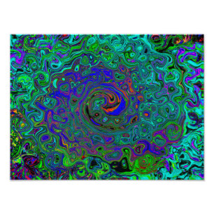 Foto Abstrato Marmoreado Azul e Aquamarino
