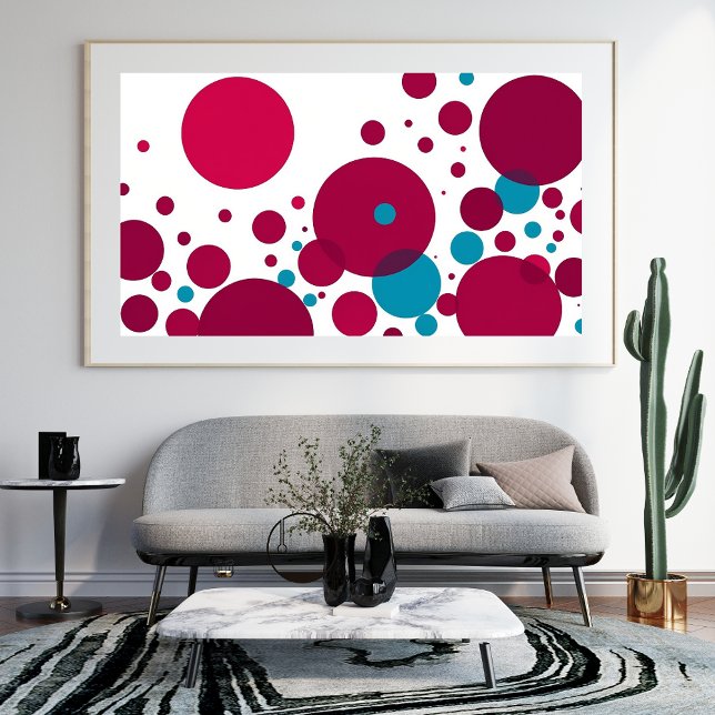 Foto Abstrato moderno - Círculo - Padrão Vermelho Azul  (Criador carregado)