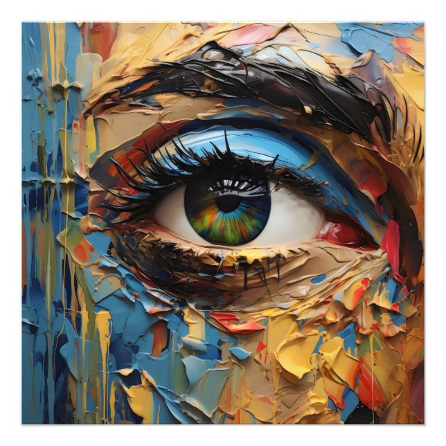 Foto Abstrato Paint Eye Cores (Frente)