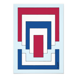 Foto Abstrato retângulo em vermelho, branco e azul