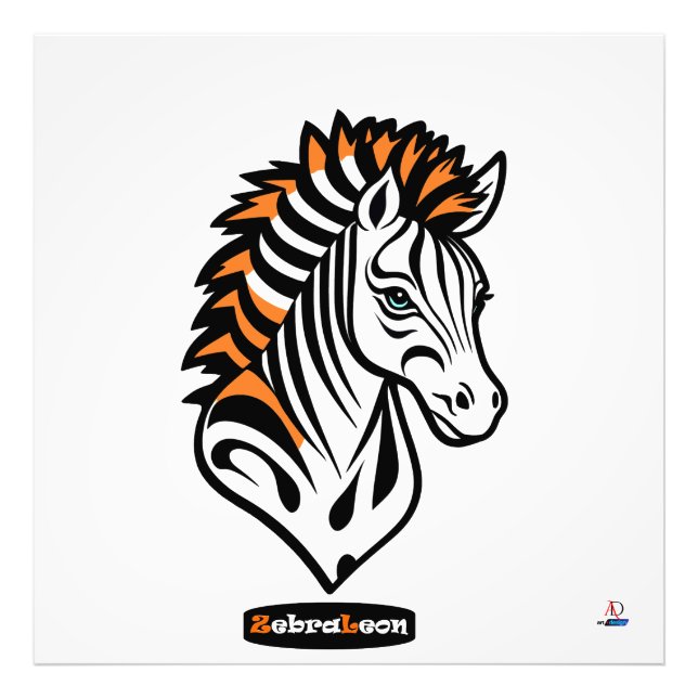 Foto Adaptives ZebraLeon - Illustration Acrylwandkunst (Frente)