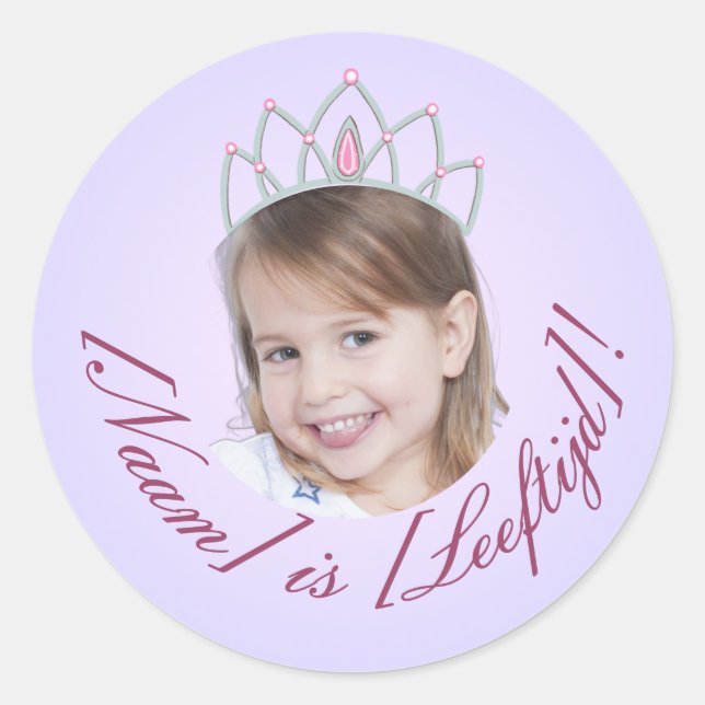 Foto Adesivo da Princesa – Gradiente Lavanda (Frente)