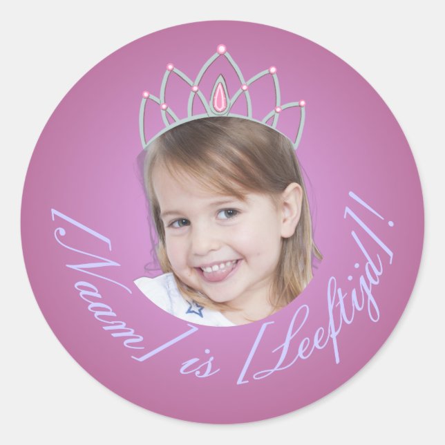 Foto Adesivo da Princesa – Gradiente Rosa (Frente)