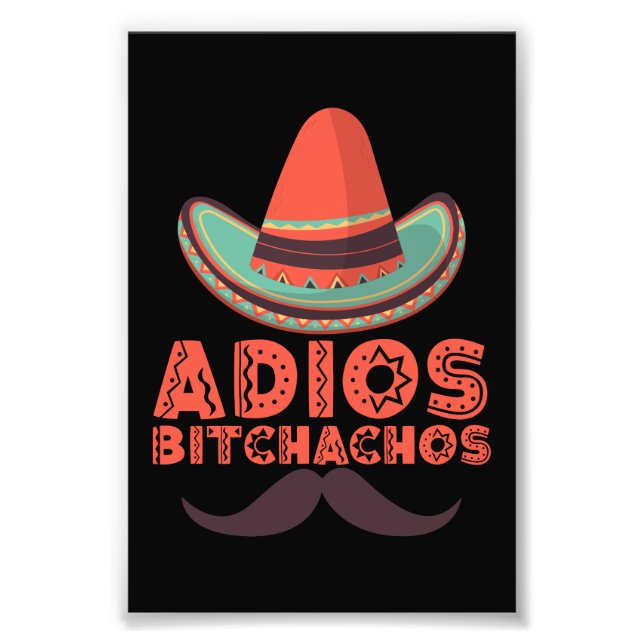 Foto Adeus Bitchachos Sombrero Retro Cinco De Mayo (Frente)